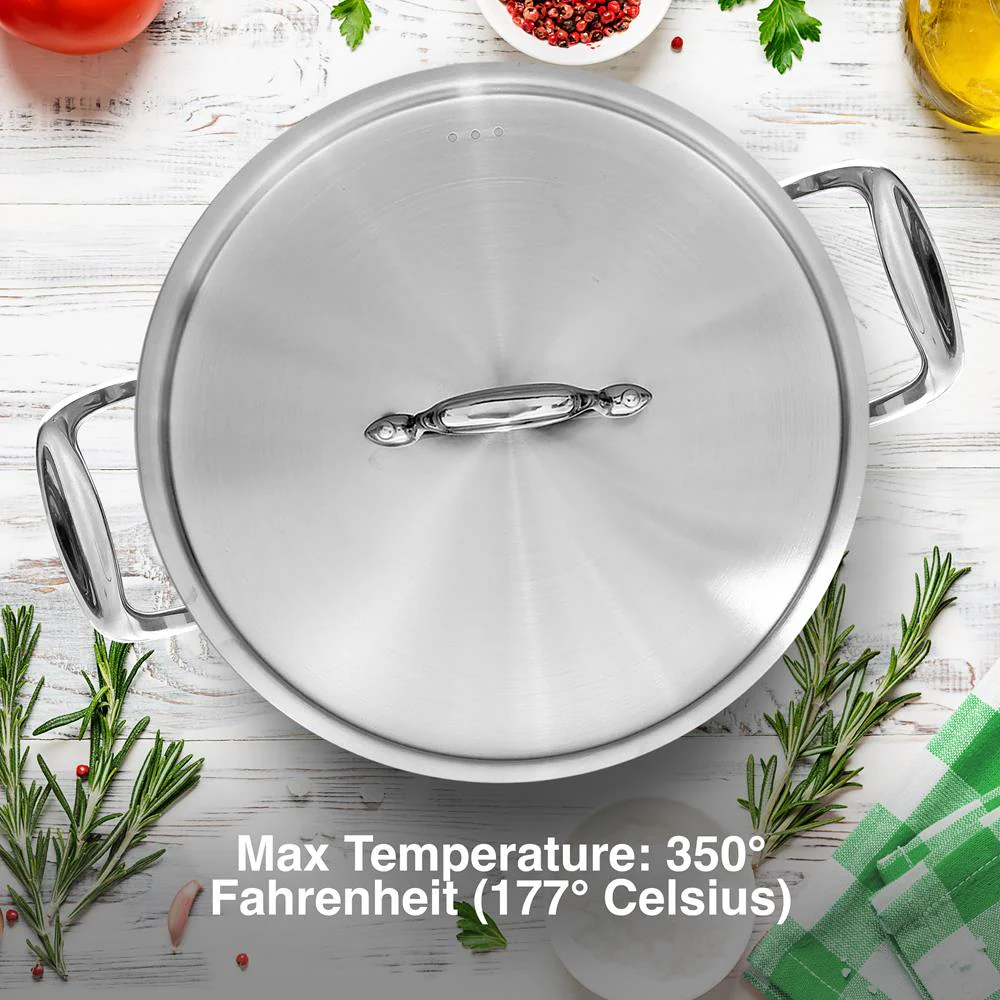 Lid For 20 Quart Stockpot - Stainless Steel Lid, Works With Model Number: Ncspt24Q - Image 5
