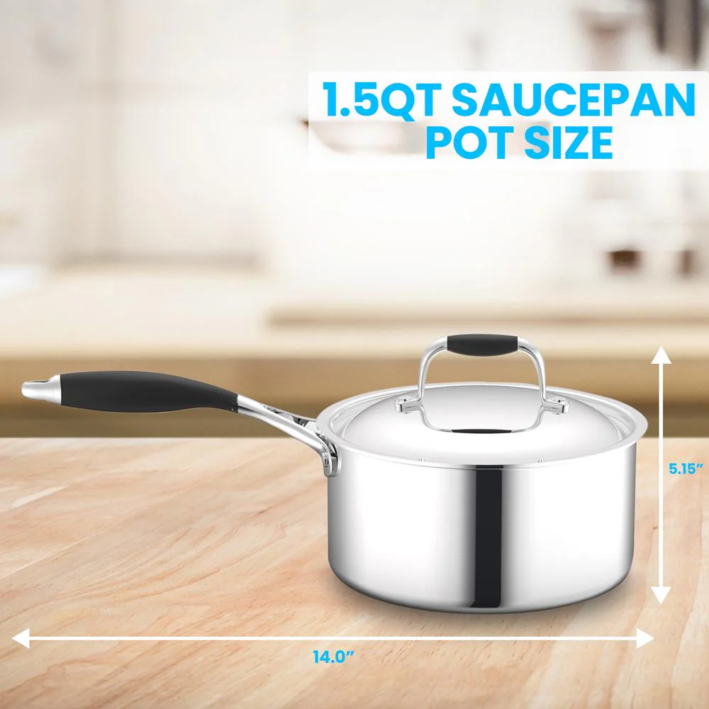 Saucepan Pot With Lid - Stainless Steel, Works With Model Number: Ncsss12 - Image 5