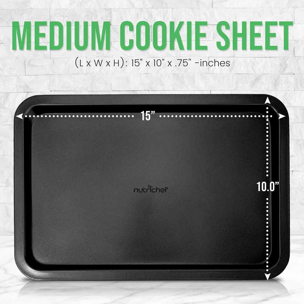 Medium Cookie Sheet - Deluxe Nonstick Gray Coating Inside & Outside, Compatible With Model: Ncbs10S (Gray) - Image 2