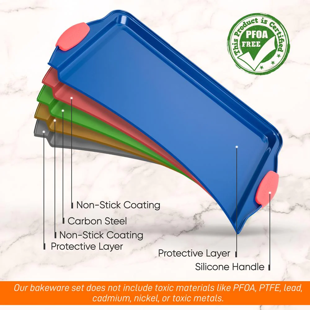 Medium Cookie Sheet -Commercial Grade Restaurant Quality Metal Bakeware, Compatible With Models: Ncsbsbl10, Ncsbsbl3 (Blue) - Image 5