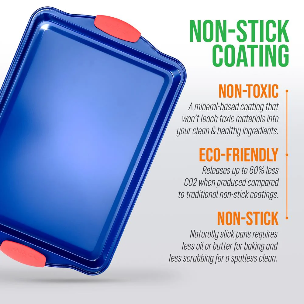 Medium Cookie Sheet -Commercial Grade Restaurant Quality Metal Bakeware, Compatible With Models: Ncsbsbl10, Ncsbsbl3 (Blue) - Image 6