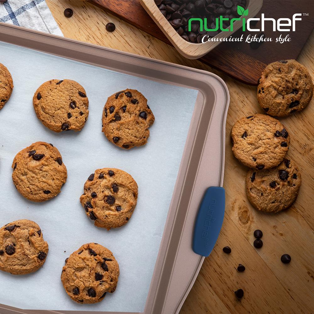 Medium Cookie Sheet - Kitchen Oven Baking Pan With Blue Silicone Handles, Compatible With Models: Ncsbsg63, Ncsbsg60 (Gold) - Image 6