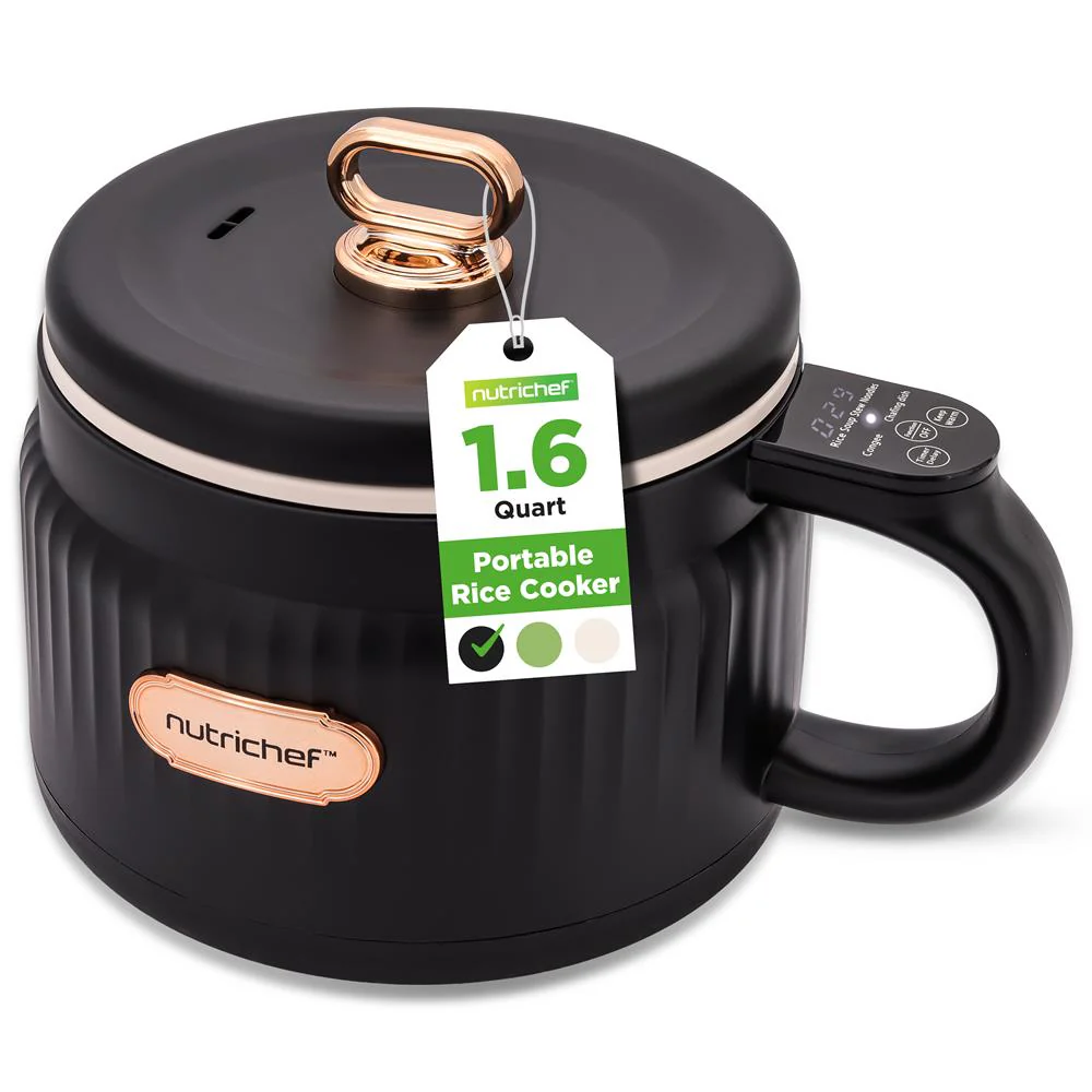 Portable Rice Cooker, Rapid Cooking, Non-Stick Ceramic, 1.6L Capacity