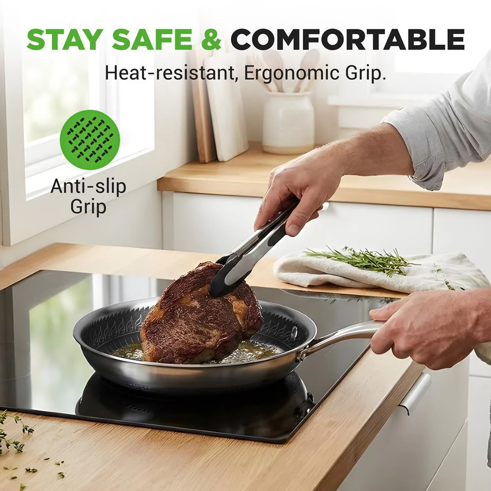 6-Piece Non-Stick Frying Pan Set, Quick Heat, Tri-Ply Stainless Steel - Image 3
