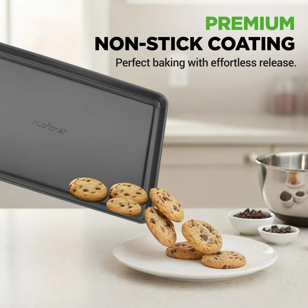 8-Piece Nonstick Bakeware Set - Easy Clean Carbon Steel, Stackable - Image 4