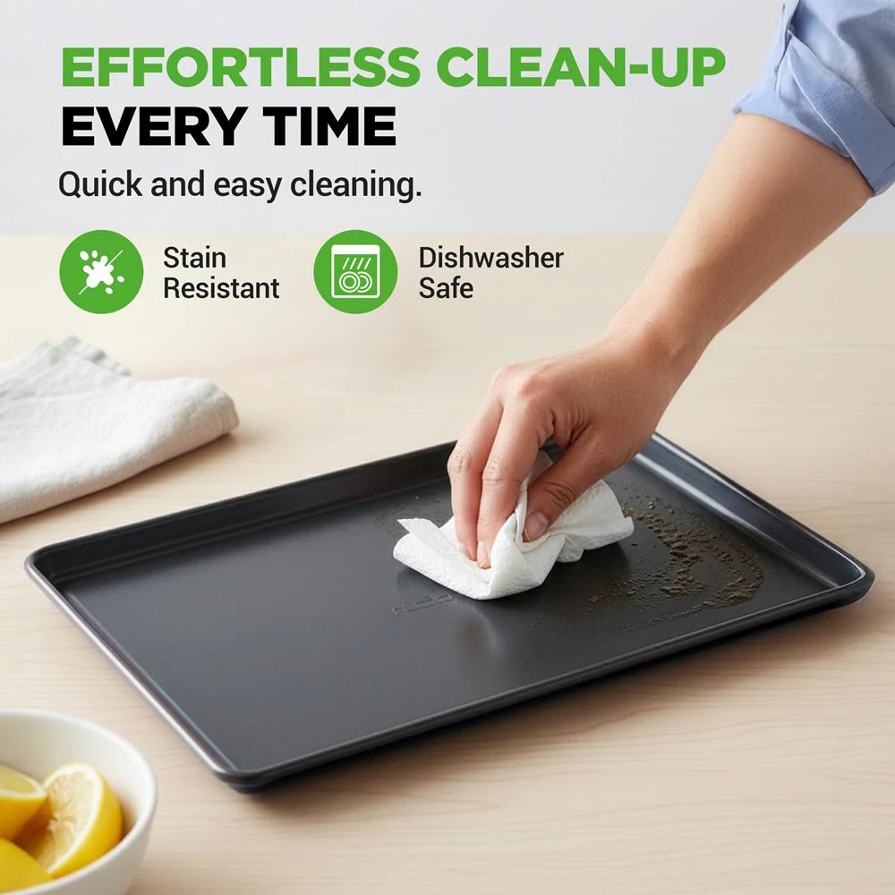 8-Piece Nonstick Bakeware Set - Easy Clean Carbon Steel, Stackable - Image 5