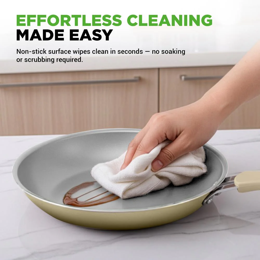 20-Piece Non-Stick Cookware Set, Easy-Clean Aluminum, White - Image 11