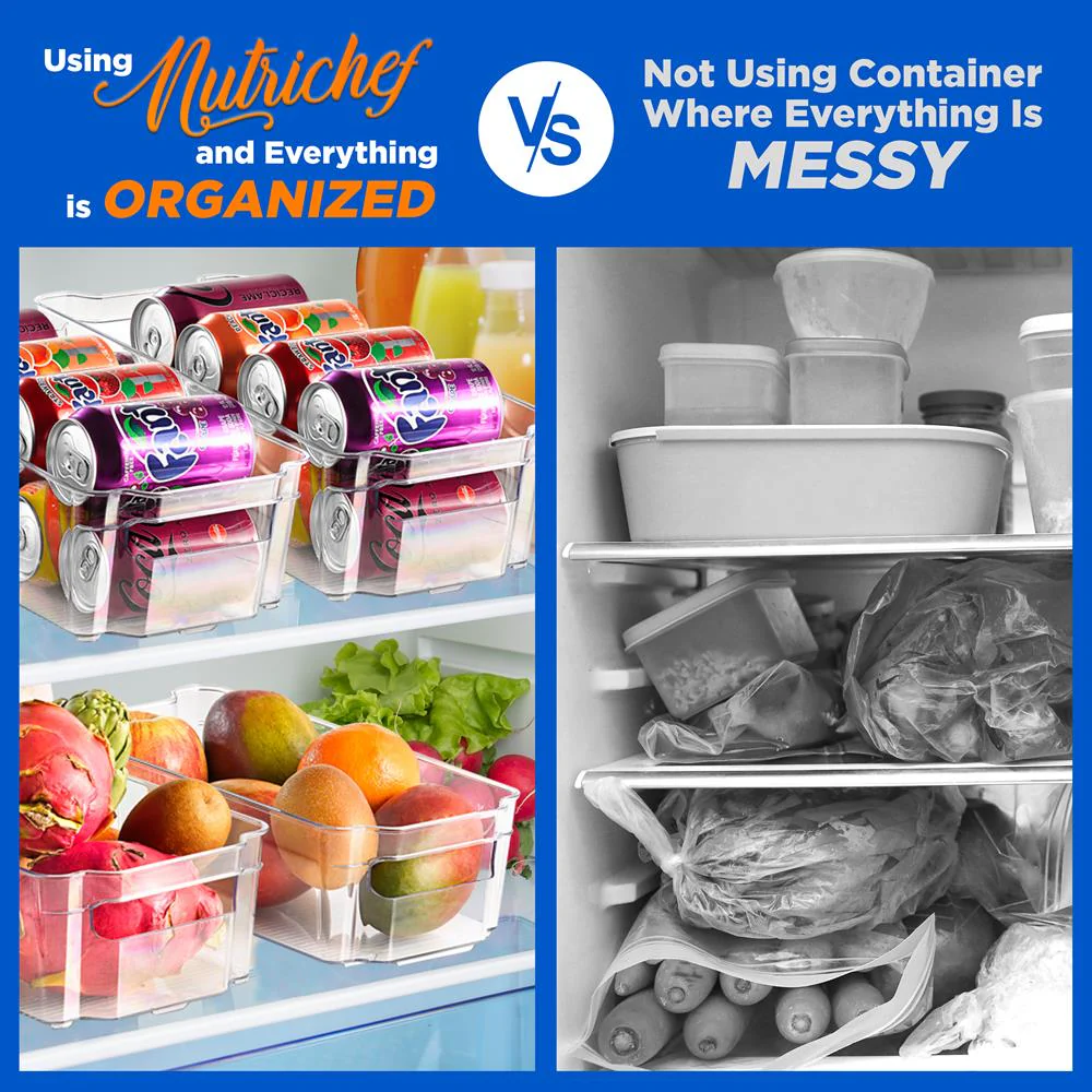 6-Piece Clear Fridge Organizer Set, BPA-Free, Shatter-Resistant Plastic - Image 4