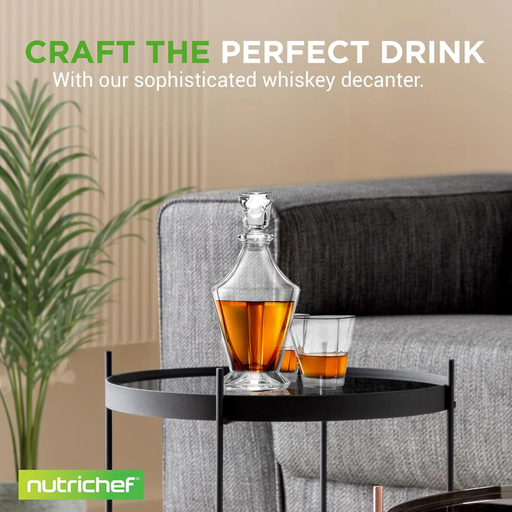 Whiskey Decanter Enhances Taste Crystal Glass 850ml - Image 6