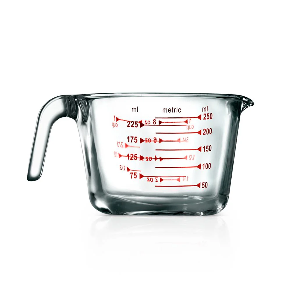 Glass Measuring Cup 1000ml Precise Pouring Borosilicate Heat-Resistant