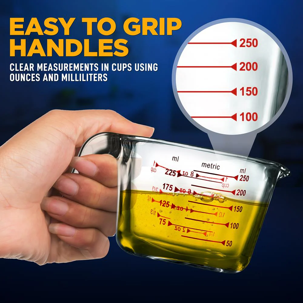 Glass Measuring Cup 1000ml Precise Pouring Borosilicate Heat-Resistant - Image 5