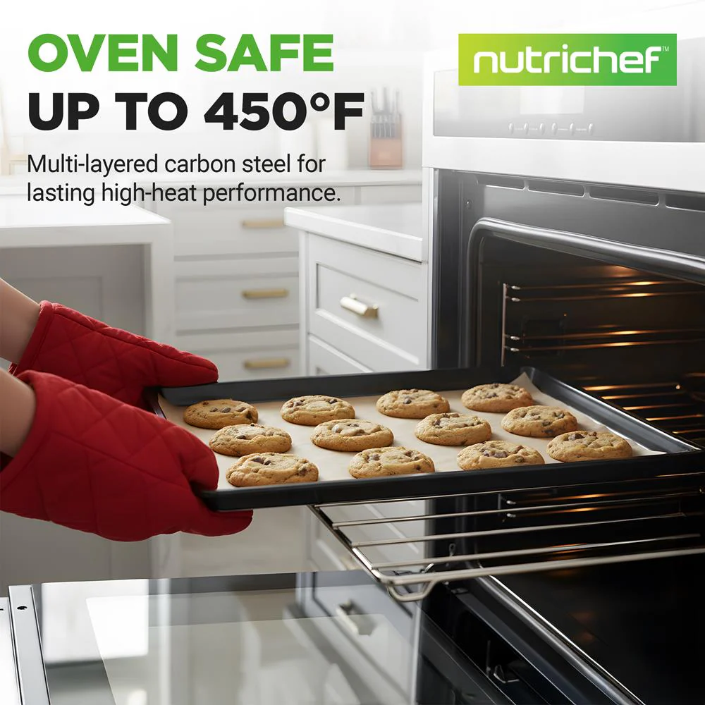 Nonstick XL Baking Pan 22"x16" Carbon Steel Dishwasher Safe - Image 2