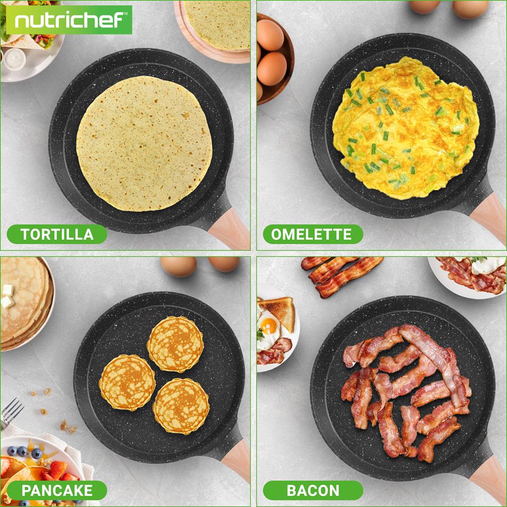 Non-Stick Crepe Pan, Even Heat, Marble Coating, Includes Spreader - Image 10