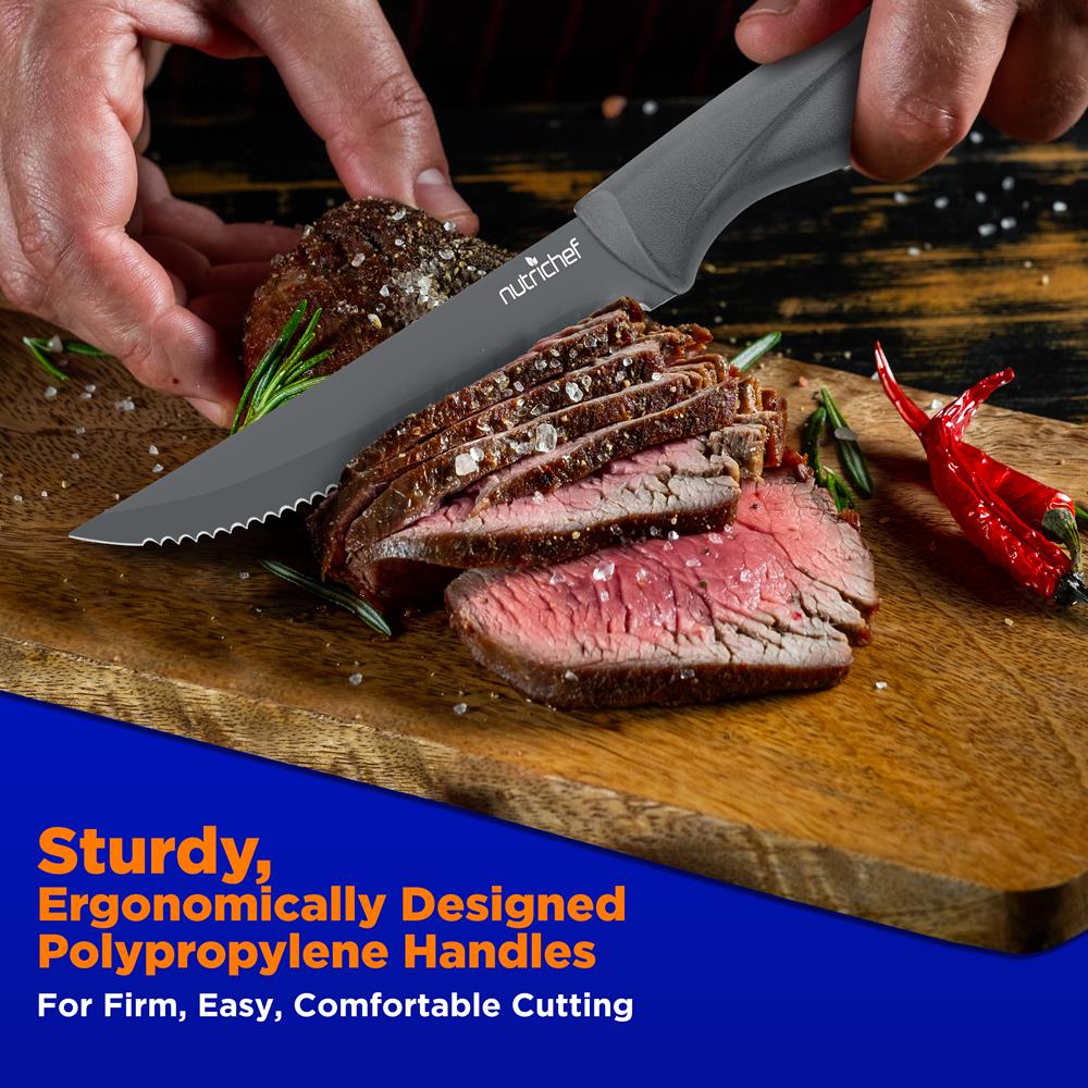 8-Piece Steak Knife Set - Long-Lasting Sharpness, Non-stick Stainless Steel - Image 3