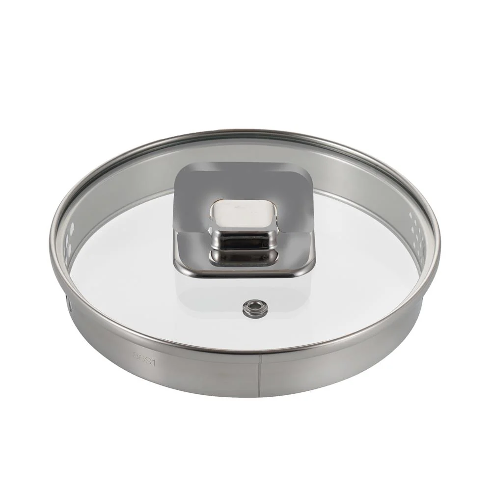 1.5 Quart Saucepan Lid - See-Through Tempered Glass, Oven Safe, Gray