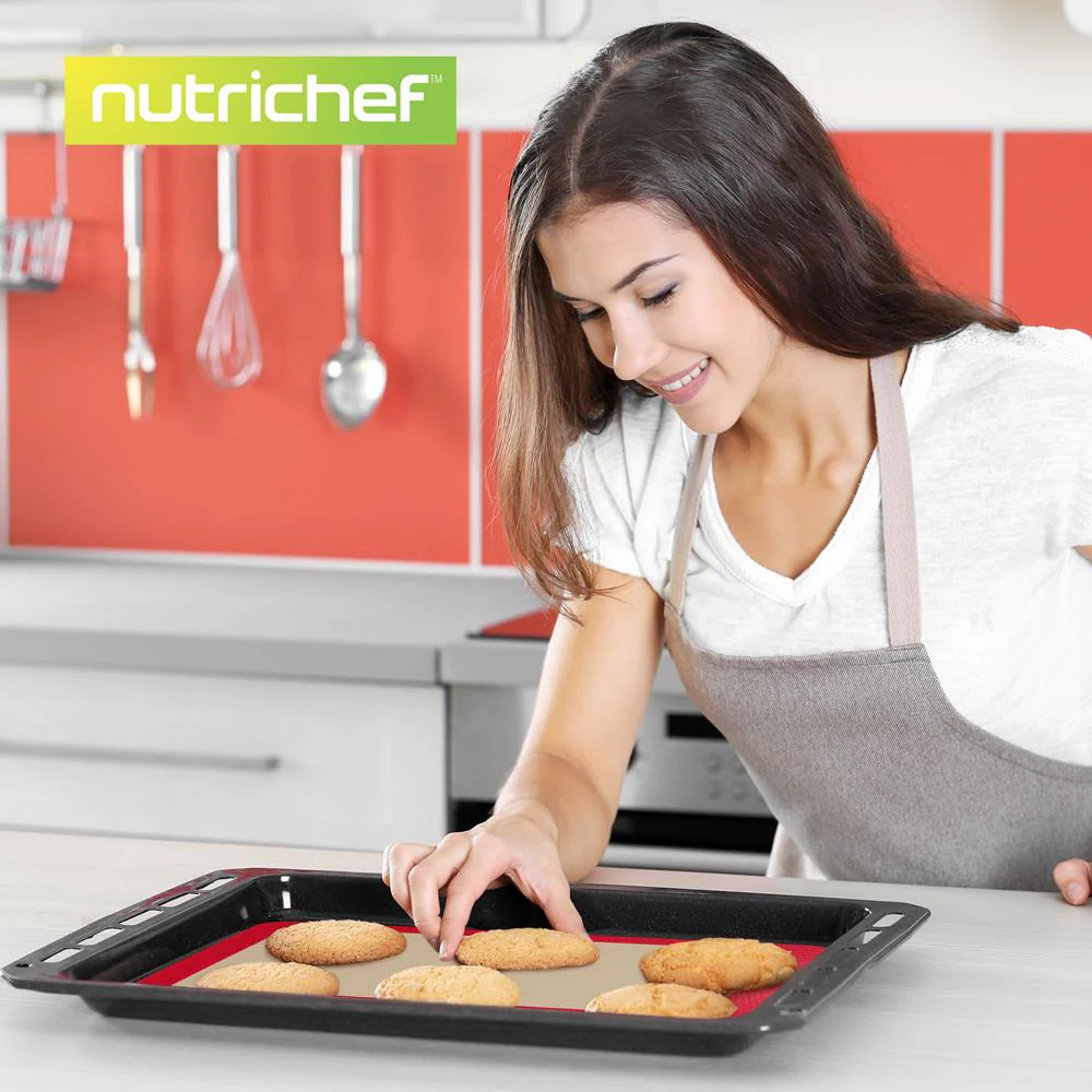 Silicone Baking Mats - Nonstick, Oven-Safe 480°F, Red, 24.4"x16.5" - Image 7