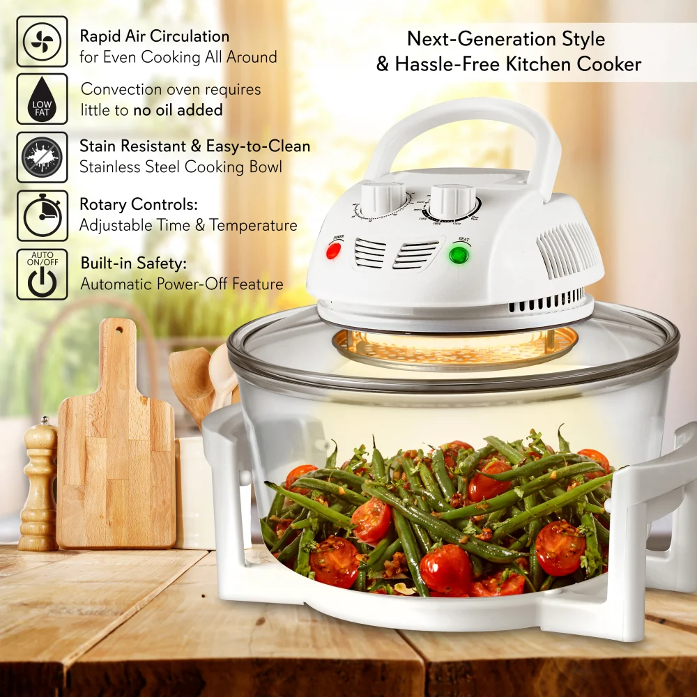 Halogen Oven Air-Fryer / Infrared Convection Cooker, Healthy Kitchen Countertop Cooking