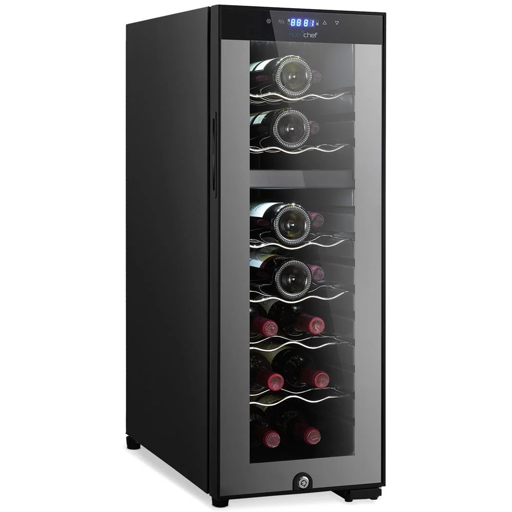 18 Bottle Wine Fridge, Dual Zone, Adjustable Temp, Quiet Operation