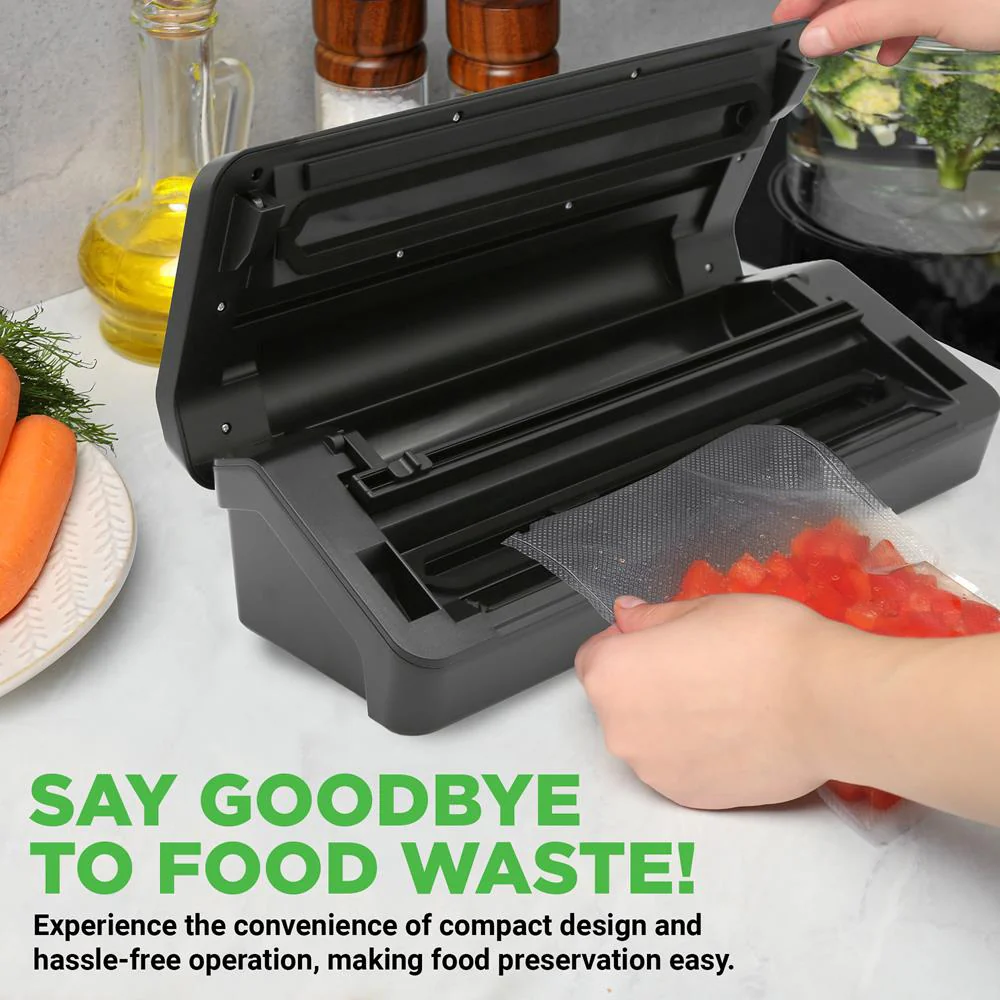 Vacuum Sealer for Food Freshness, Dual Seal, Built-in Cutter, High Suction - Image 2