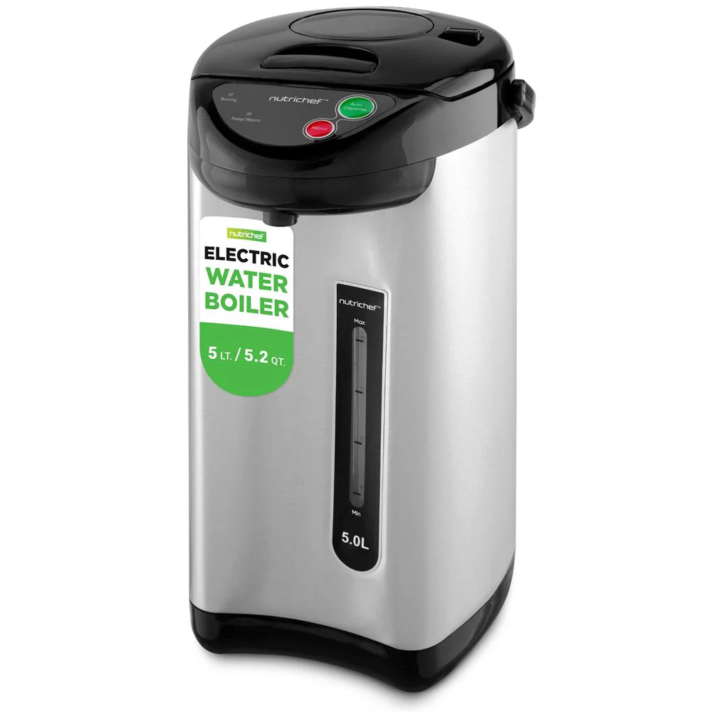 5.2 Qt Electric Water Kettle, Quick Heating, Stainless Steel, 5 Temp Settings