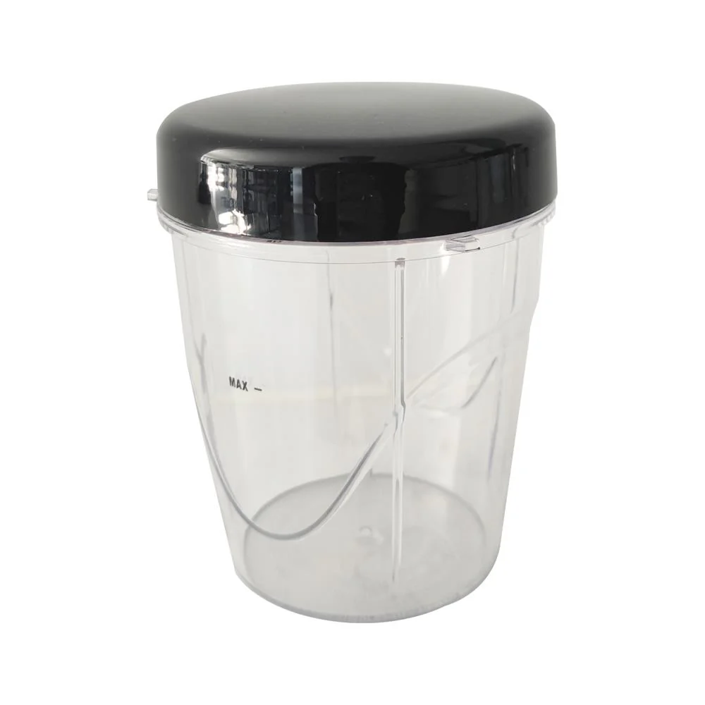 Small Blend Cup With Black Solid Lid Replacement Part - Used For Nutrichef Model Number: Ncbl12 (Black)