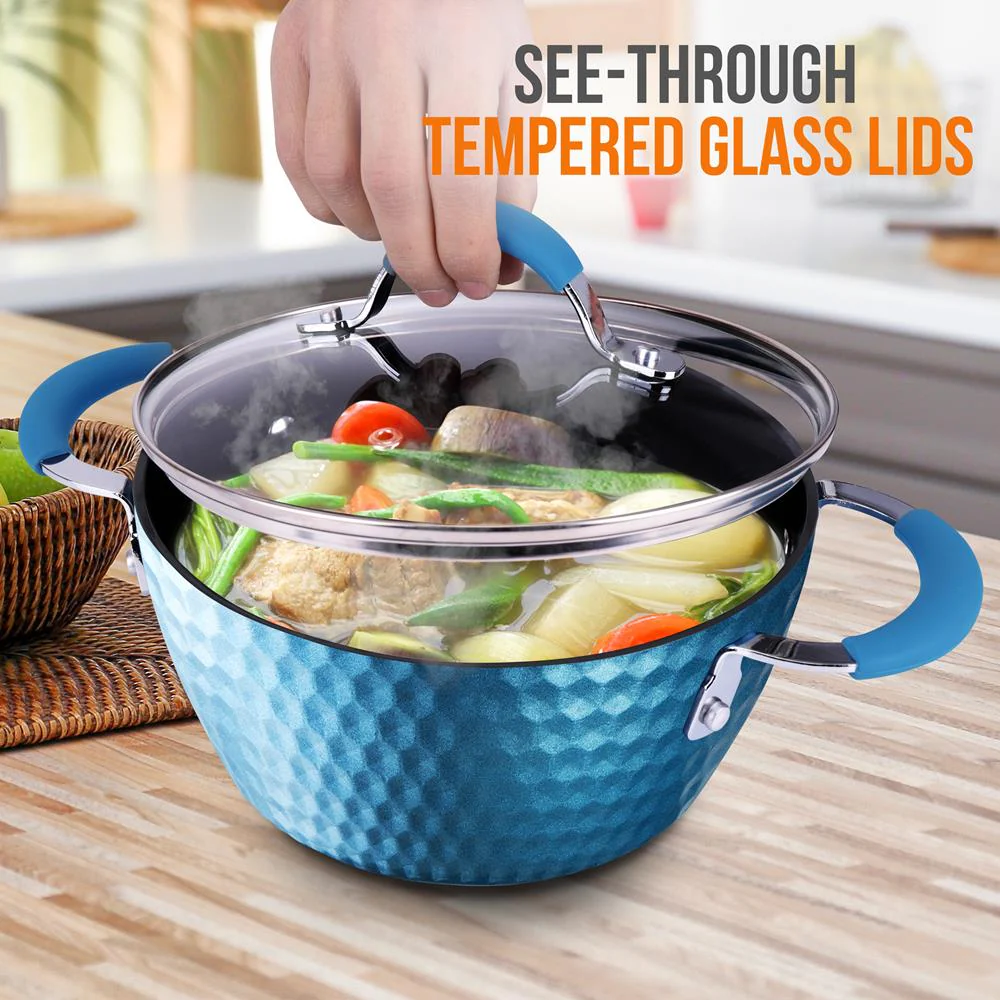 Dutch Oven Pot With Lid - Stylish Kitchen Cookware With Elegant Diamond Pattern, Non-Stick, 3.6 Quart (Works With Model: Nccw11Bd) - Image 5