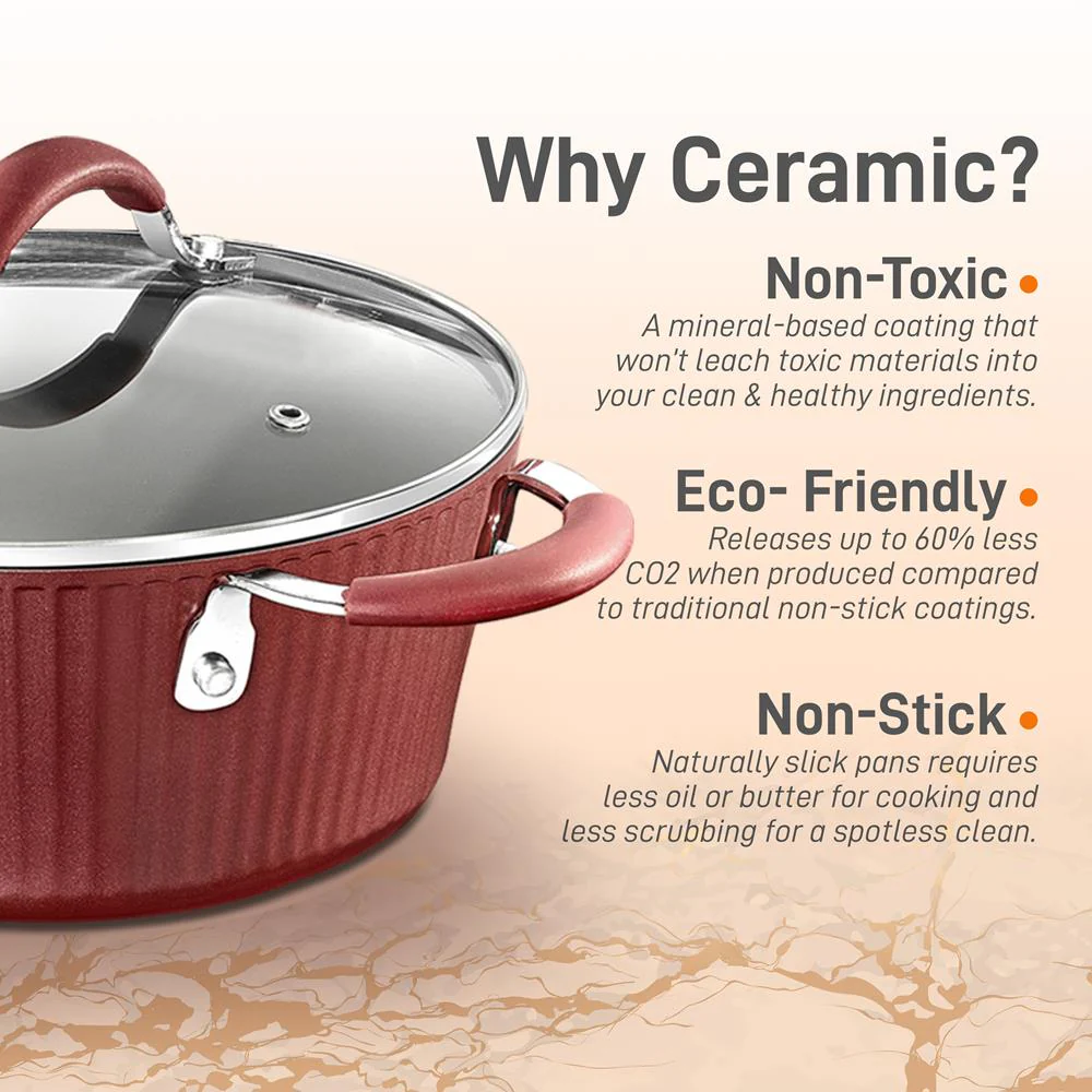 Cooking Pot With Lid - Non-Stick High-Qualified Kitchen Cookware, 2.1 Quart (Works With Model: Nccw11Rdl) - Image 3