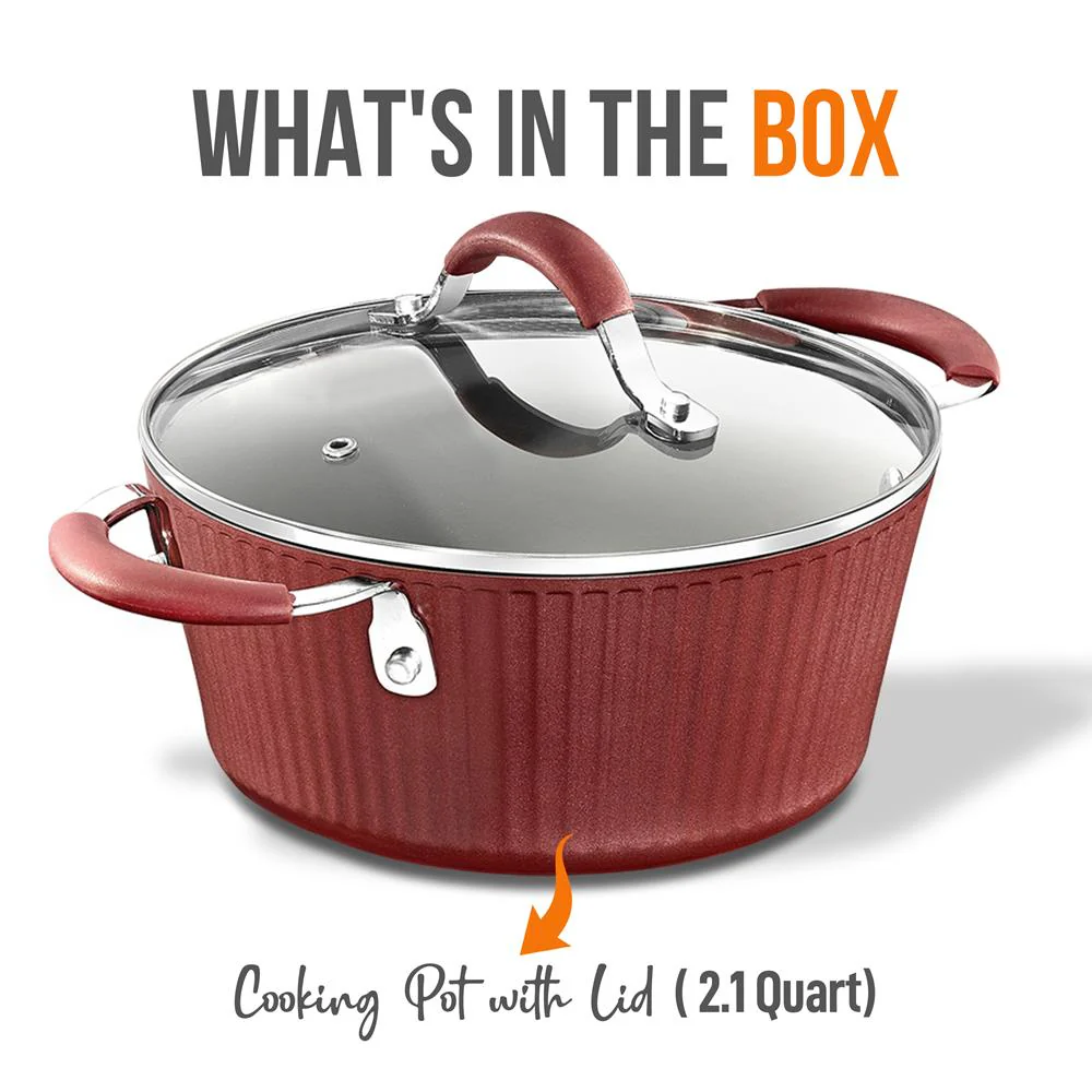 Cooking Pot With Lid - Non-Stick High-Qualified Kitchen Cookware, 2.1 Quart (Works With Model: Nccw11Rdl) - Image 7