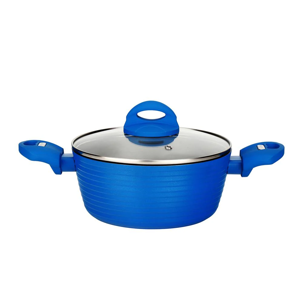 Cooking Pot With Lid - Non-Stick Stylish Kitchen Cookware With Light Gray Inside And Blue Outside, 2 Quart (Works With Model: Nccw12Blu)