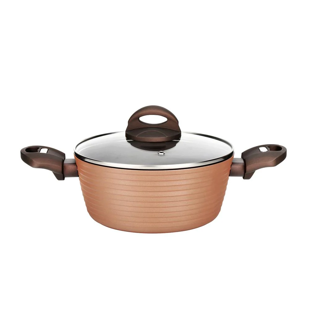 Cooking Pot With Lid - Non-Stick Stylish Kitchen Cookware With Coffee Inside And Brown Outside (Works With Model: Nccw12Brw)