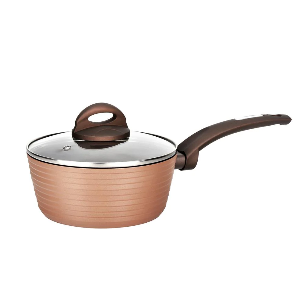 Saucepan Pot With Lid - Non-Stick Stylish Kitchen Cookware With Coffee Inside And Brown Outside (Works With Model: Nccw12Brw)