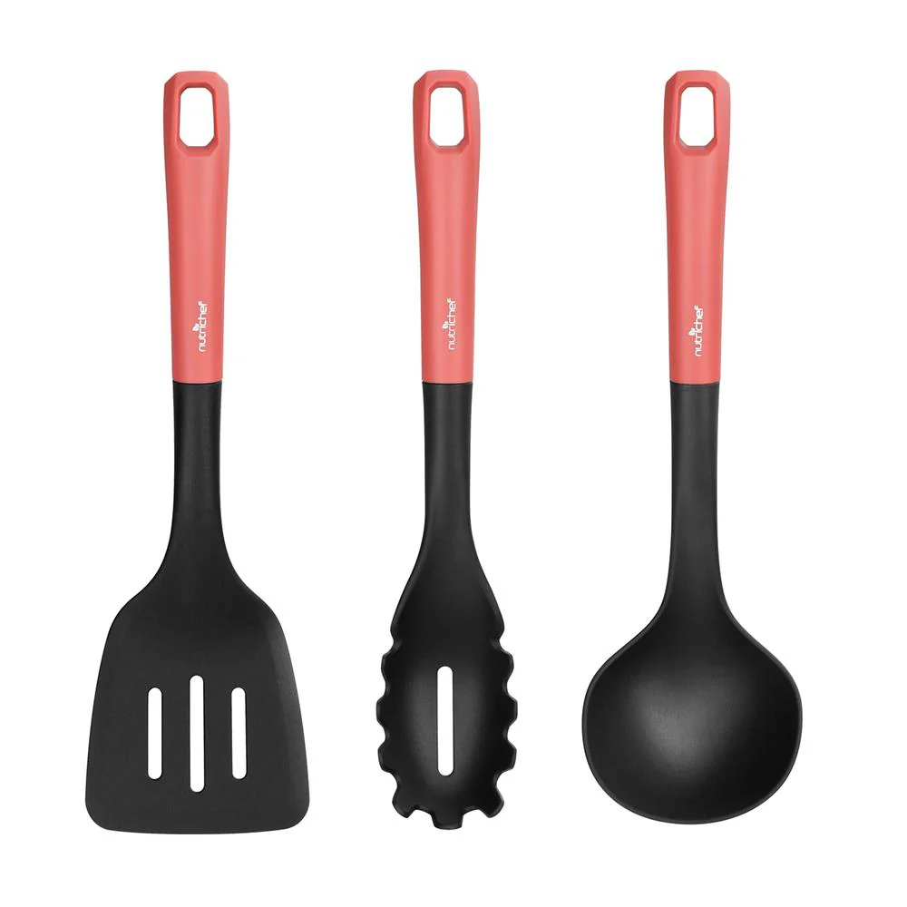 Kitchen Cooking Utensils Set - Includes Soup Ladle, Pasta Fork, And Spatula (Works With Model: Nccw12Red)