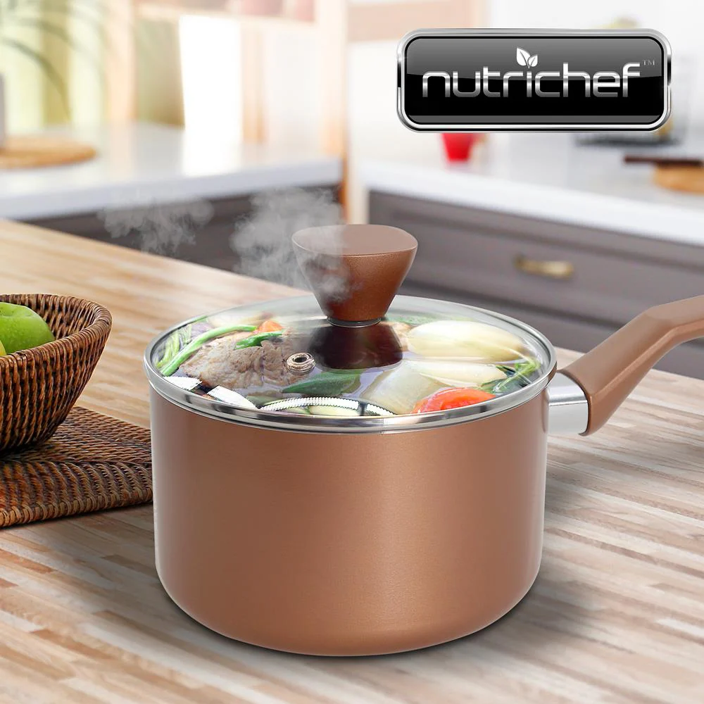 Saucepan Pot With Lid - Non-Stick High-Qualified Kitchen Cookware With See-Through Tempered Glass Lids, 1 Qt. (Works With Model: Nccwa13Br) - Image 6