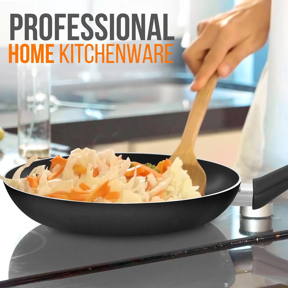 8'' Medium Open Fry Pan - Non-Stick High-Qualified Kitchen Cookware With Black Inside And Black Outside (Works With Model: Nccwa13) - Image 5