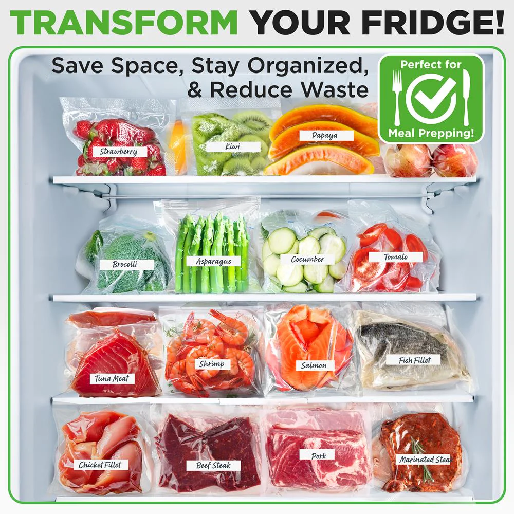 Vacuum Sealer Bags 20ft Multi-Layered Reusable Food-Grade Clear Rolls - Image 6