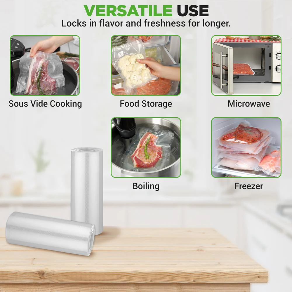 Vacuum Sealer Bags 100ft - Seal Freshness, Multi-Layered, Clear - Image 3