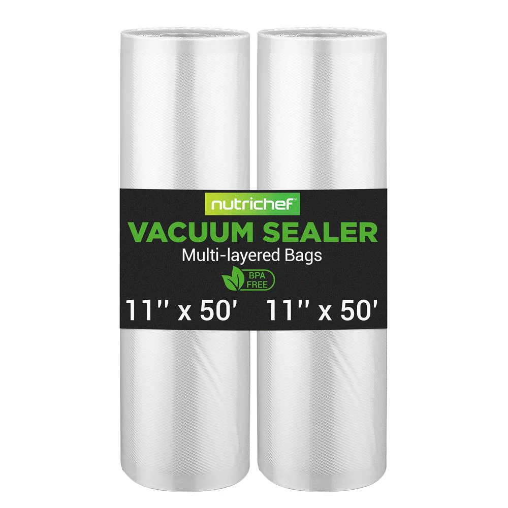 Vacuum Sealer Bags - Universal Air Vac Sealing Bags (2 Rolls, 100’ Ft. Total Length)