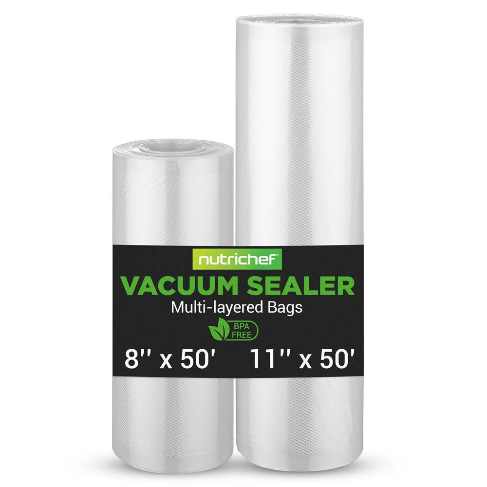 Vacuum Sealer Bags - Universal Air Vac Sealing Bags (2 Rolls, 100’ Ft. Total Length)